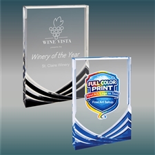 Rectangle Soaring Acrylic Award with Custom Laser Engraving or Full-Color Printing