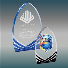 Cathedral Soaring Acrylic Award with Custom Laser Engraving or Full-Color Printing, two sizes