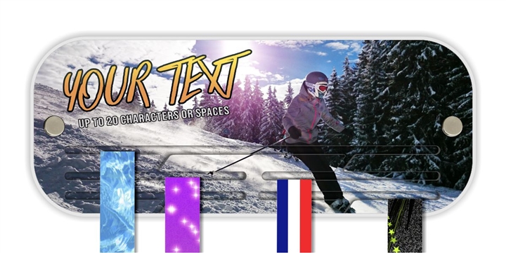 Skiing Award Medal Presentation Display Hanger Rack