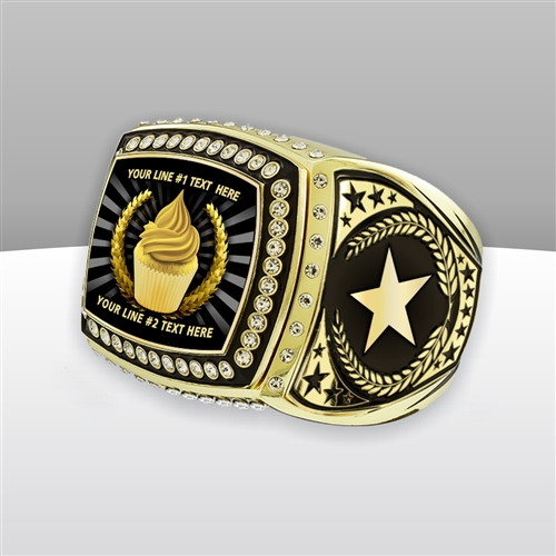 Gigantic Custom Text Champion Baking Ring