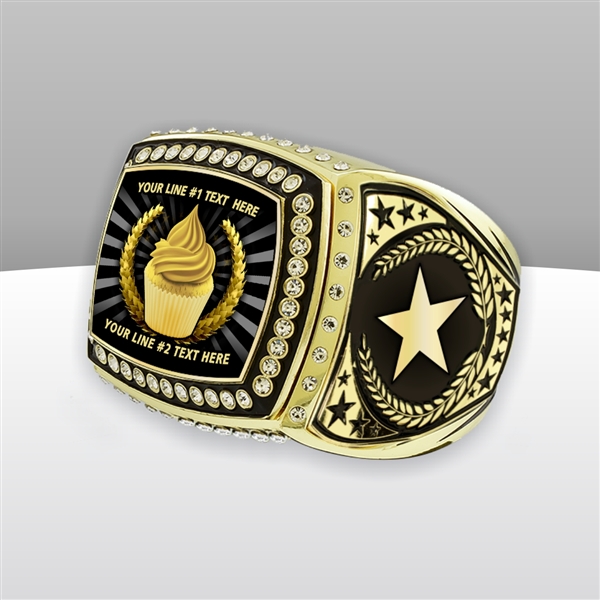 Gigantic Custom Text Champion Baking Ring