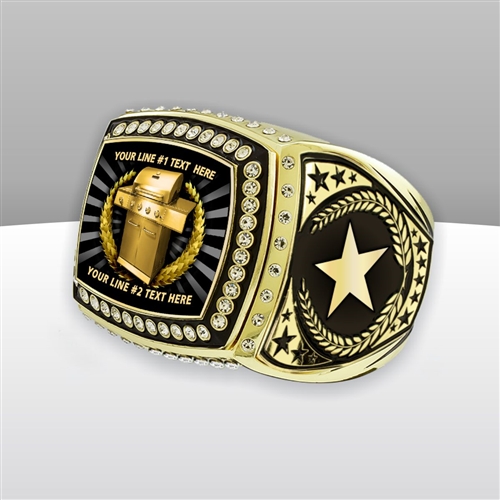 Gigantic Custom Text Champion BBQ Ring