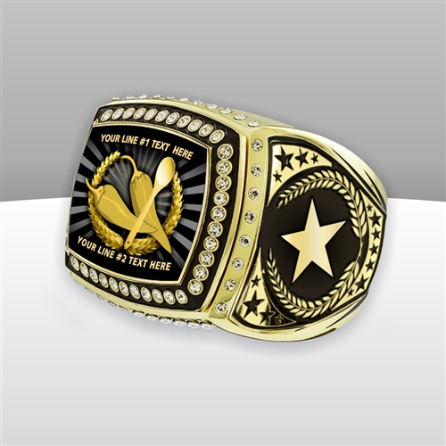 Gigantic Custom Text Champion Chili Ring
