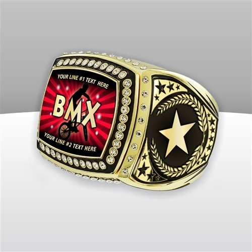 Gigantic Custom Text Champion BMX Ring