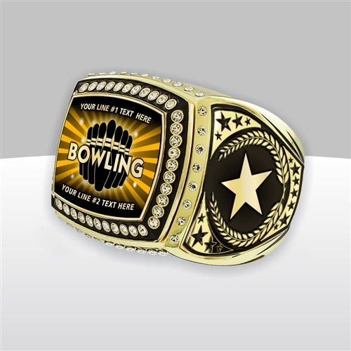 Gigantic Custom Text Champion Bowling Ring