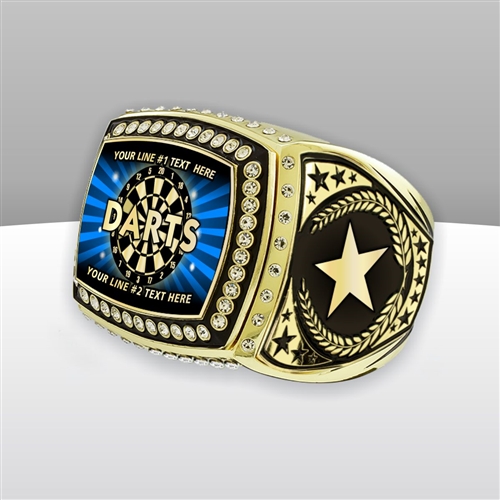 Gigantic Custom Text Champion Darts Ring