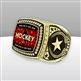 Gigantic Custom Text Champion Hockey Ring
