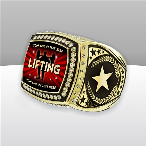Gigantic Custom Text Champion Lifting Ring