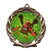 Turkey Trot Thanksgiving race medal with full-color insert and antique finish
