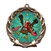 Turkey Trot Thanksgiving race medal with full-color insert and antique finish