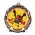 Turkey Trot Thanksgiving race medal with full-color insert and antique finish