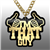 I'M THAT GUY Victory Chain oversized championship medallion award necklace with mirrored gold acrylic face and gold plated chain
