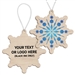 Personalized Wood Snowflake Holiday Ornament