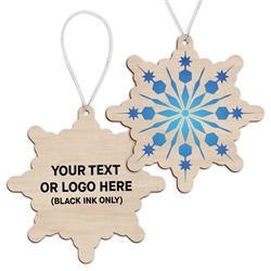 Personalized Wood Snowflake Holiday Ornament