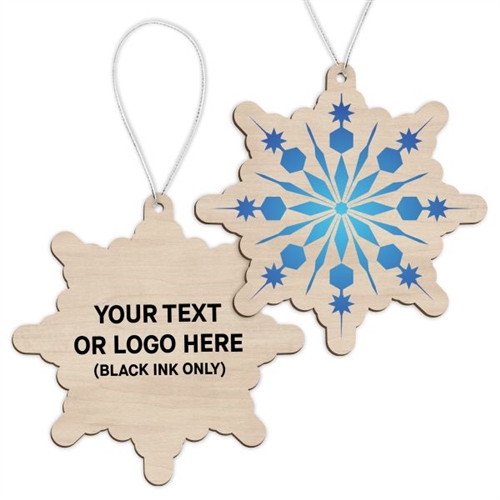 Personalized Wood Snowflake Holiday Ornament