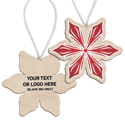 Personalized Wood Snowflake Holiday Ornament