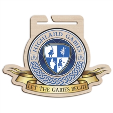 Wood Highland Games Medal | Highland Games Wooden Medal