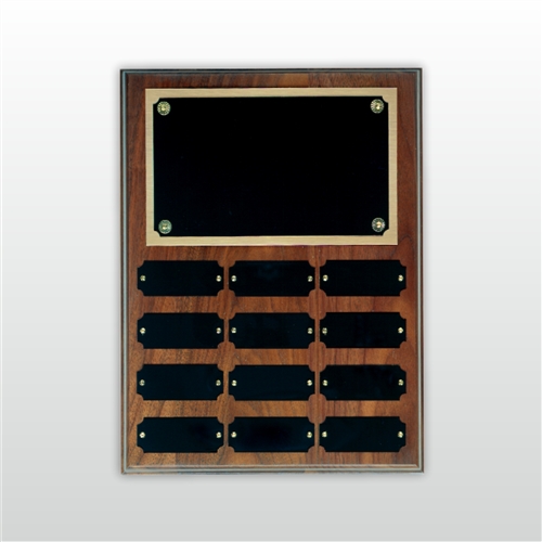 Step Edge Walnut Perpetual Plaque