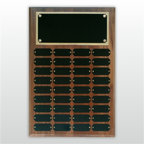 Step Edge Walnut Perpetual Plaque