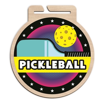 Wood Pickleball Medal | Pickleball Wooden Medal