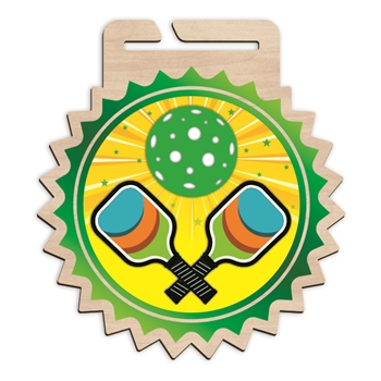 Wood Pickleball Medal | Pickleball Wooden Medal