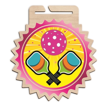 Wood Pickleball Medal | Pickleball Wooden Medal
