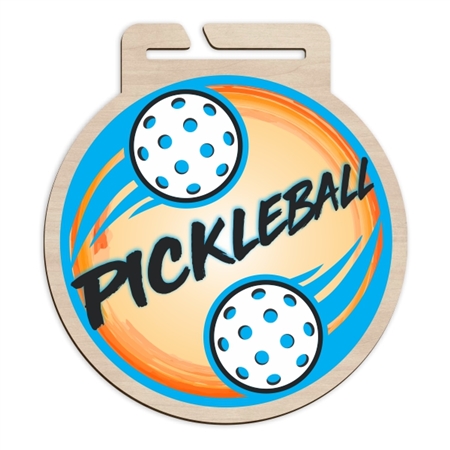 Wood Pickleball Medal | Pickleball Wooden Medal