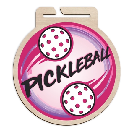 Wood Pickleball Medal | Pickleball Wooden Medal