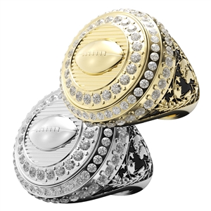 Football  Award Ring with display