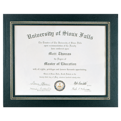Faux Leatherette Certificate Holder