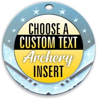 Archery Full Color Custom Text Insert Medal