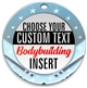 Female Body Building Full Color Custom Text Insert Medal