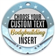 Male Body Building Full Color Custom Text Insert Medal