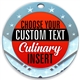 Culinary Full Color Custom Text Insert Medal