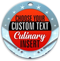 Culinary Full Color Custom Text Insert Medal