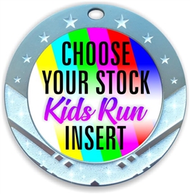 Kids Run Full Color Insert Medal