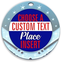 Place Full Color Custom Text Insert Medal