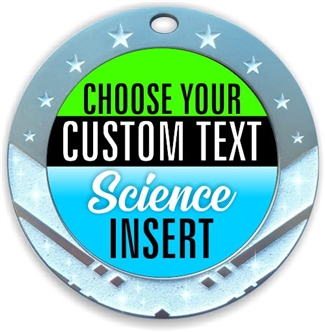Science Full Color Custom Text Insert Medal