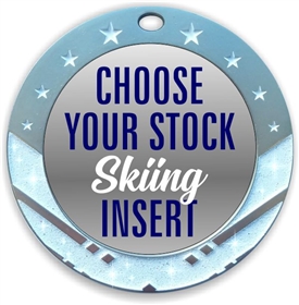 Skiing Full Color Insert Medal