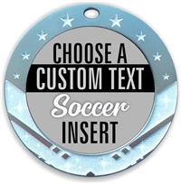 Soccer Full Color Custom Text Insert Medal