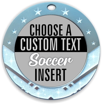 Soccer Full Color Custom Text Insert Medal