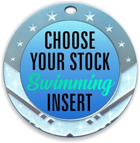 Swimming Full Color Insert Medal