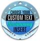 Swimming Full Color Custom Text Insert Medal