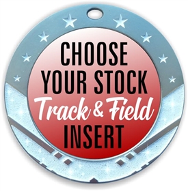 Track and Field Full Color Insert Medal