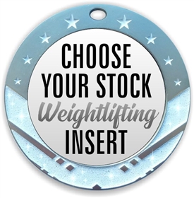 Weight Lifting Full Color Insert Medal