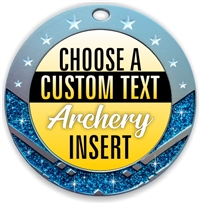 Archery Full Color Custom Text Insert Medal