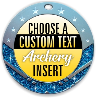 Archery Full Color Custom Text Insert Medal