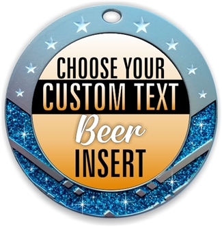 Beer Full Color Custom Text Insert Medal