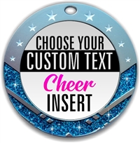 Cheer Full Color Custom Text Insert Medal