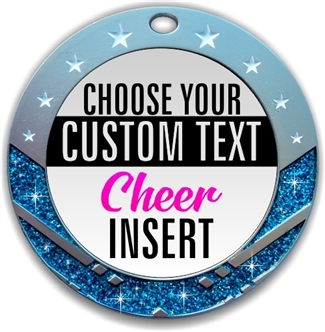 Cheer Full Color Custom Text Insert Medal
